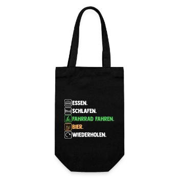 Bier Fahrradfahrer Rad Fahrrad - Geschenkbeutel für Flaschen - Schwarz - Vorne