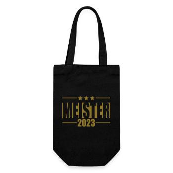Meister 2023 Aufstiegstrikot Aufstieg 23 - Geschenkbeutel für Flaschen - Schwarz - Vorne