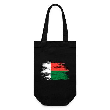 Drapeau de Madagascar utilisé - Sac à bouteille - noir - Devant