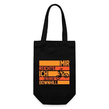 Mountainbike Fahrrad Downhill - Geschenkbeutel für Flaschen - Schwarz - Vorne