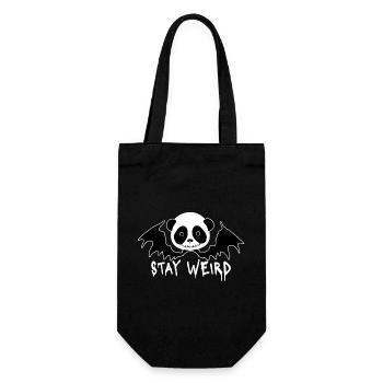 Restez bizarre Goth Panda - Sac à bouteille - noir - Devant