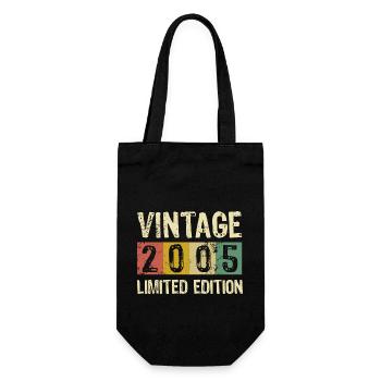 Birthday Vintage 2005 Limited Edition - Gift Bag for Bottles - black - Front