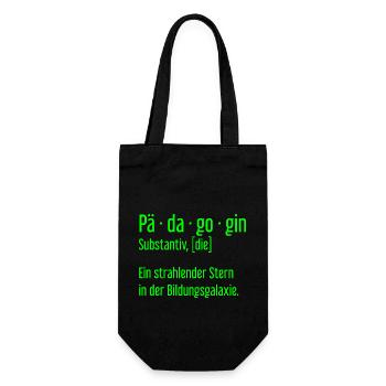Pädagogin Pädagoginnen Schule Lehrerin Unterricht - Geschenkbeutel für Flaschen - Schwarz - Vorne
