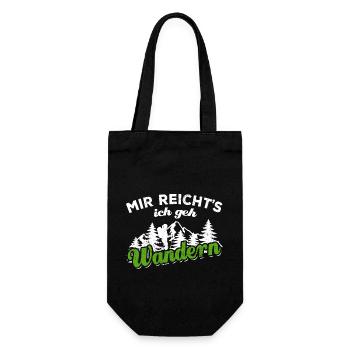 Mir reicht's ich geh Wandern Berge Natur Geschenk - Geschenkbeutel für Flaschen - Schwarz - Vorne