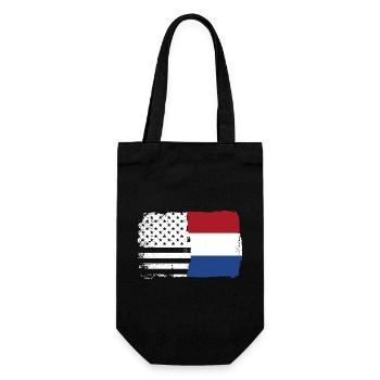 Flag Fusion: Stars Stripes Dutch Brush - Gift Bag for Bottles - black - Front