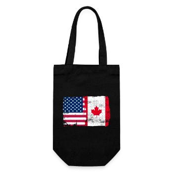 Stars and Maple Banner - Gift Bag for Bottles - black - Front