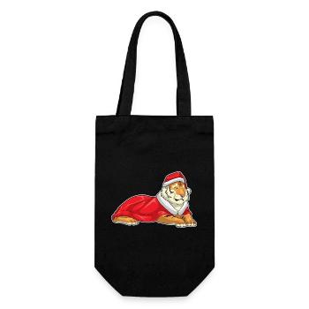 Chapeau de Père Noël tigre - Sac à bouteille - noir - Devant