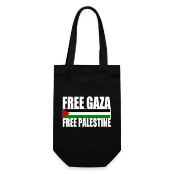 Free gaza free palestine - Gift Bag for Bottles - black - Front