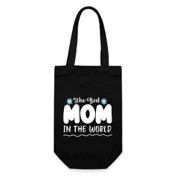 The Best Mom In The World Best Mom Mami Mama Mom - Geschenkbeutel für Flaschen - Schwarz - Vorne