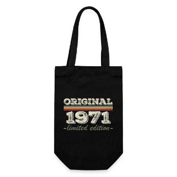 Legend since 1971 Born 1971 Birthday 1971 - Gift Bag for Bottles - black - Front