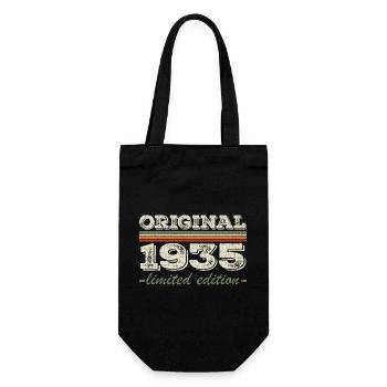 Legende seit 1935 Geboren 1935 Geburtstag 1935 - Geschenkbeutel für Flaschen - Schwarz - Vorne
