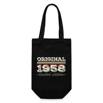 Legend since 1958 Born 1958 Birthday 1958 - Gift Bag for Bottles - black - Front