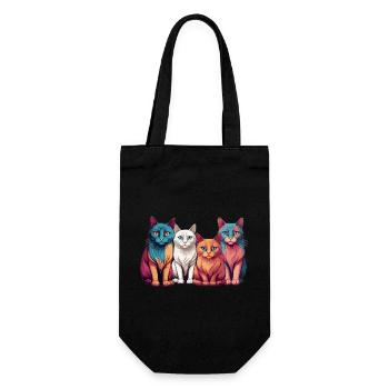 Cat Gang - Gift Bag for Bottles - black - Front