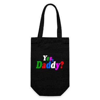 Yes daddy - Geschenkbeutel für Flaschen - Schwarz - Vorne