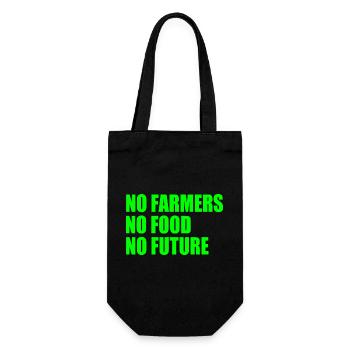no farmers no food no future - Gift Bag for Bottles - black - Front