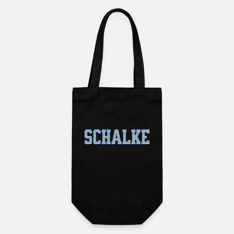 Schalke - Geschenkbeutel für Flaschen - Schwarz