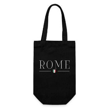 Rom, Italien Stil Design T-Shirt - Geschenkbeutel für Flaschen - Schwarz - Vorne