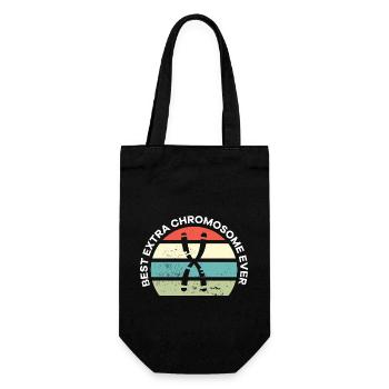 Best Extra Chromosome Ever Down Syndrome Awareness - Gift Bag for Bottles - black - Front