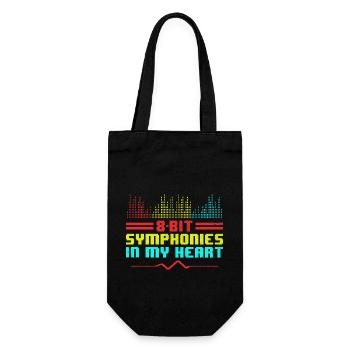 Chiptune Music Lover Groove to the Bleeps and Bloo - Gift Bag for Bottles - black - Front