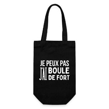 je peux pas j'ai Boule de fort - Sac à bouteille - noir - Devant