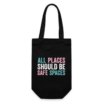 LGBTQ Pride Month - All Places Should Be Safe Spac - Gift Bag for Bottles - black - Front