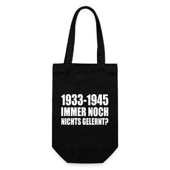 1933 1945 still nothing learned - Gift Bag for Bottles - black - Front