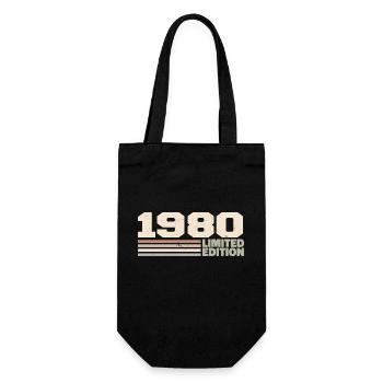 1980 Jubiläumsgeschenk 1980 Limitierte Auflage 1980 - Geschenkbeutel für Flaschen - Schwarz - Vorne