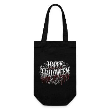 Chemise effrayante « Happy Halloween » - Sac à bouteille - noir - Devant