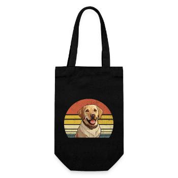 Rétro Vintage Labrador Retriever Chien de laboratoire Retriever - Sac à bouteille - noir - Devant