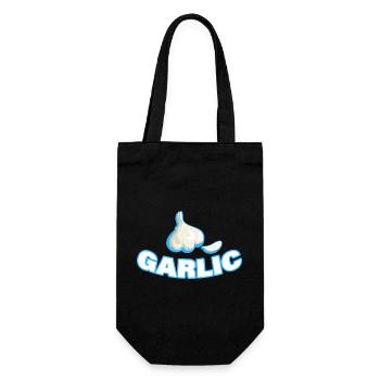 GARLIC - Gift Bag for Bottles - black - Front
