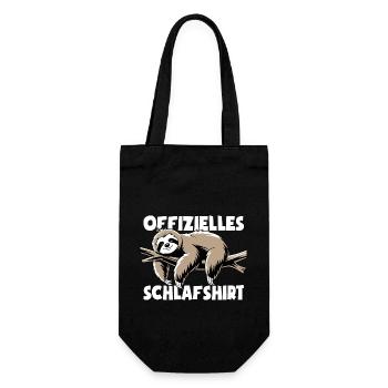 Faultier Offizielles Schlafshirt Pyjama - Geschenkbeutel für Flaschen - Schwarz - Vorne