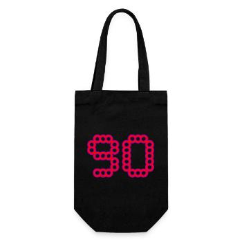 90. 90 ANS. 90e ANNIVERSAIRE. ANNIVERSAIRE 90 ANS. - Sac à bouteille - noir - Devant