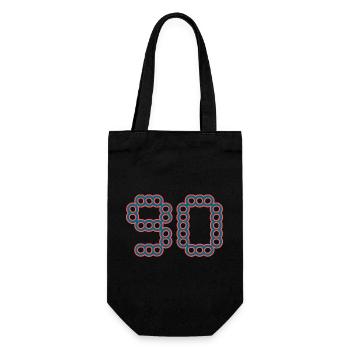 90. 90 ANS. 90e ANNIVERSAIRE. ANNIVERSAIRE 90 ANS. - Sac à bouteille - noir - Devant