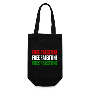 Free palestine - Gift Bag for Bottles - black - Front