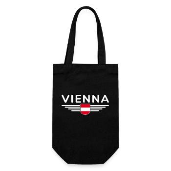 Vienna Austria Flag T Shirt Outfit Design - Gift Bag for Bottles - black - Front