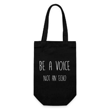 be a voice not an echo - Gift Bag for Bottles - black - Front