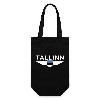 Tallinn T-Shirt – Für Fans der Hauptstadt - Geschenkbeutel für Flaschen - Schwarz - Vorne