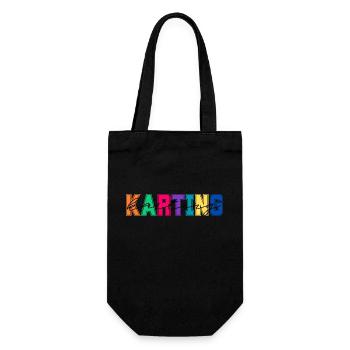 Karting Colors - Karting Lover Gift - Gift Bag for Bottles - black - Front