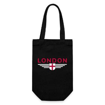 London England Fan T-Shirt Design - Gift Bag for Bottles - black - Front