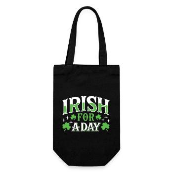 Irlandais d’un jour - Shamrock - Irlande - Sac à bouteille - noir - Devant