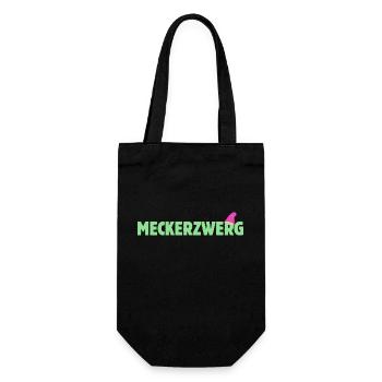 Meckerzwerg Meckernde Ehefrau Meckernde Frau - Geschenkbeutel für Flaschen - Schwarz - Vorne