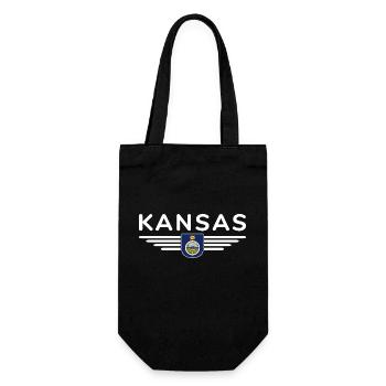 Kansas Fan T-Shirt – Dein Bundesstaat! - Geschenkbeutel für Flaschen - Schwarz - Vorne