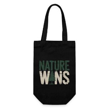 La nature gagne – Déclaration pour les écologistes - Sac à bouteille - noir - Devant