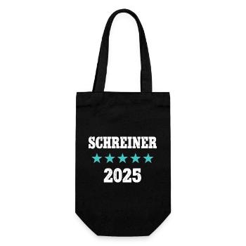 Schreiner 2025 Ausbildung Prüfung Meister Azubi - Geschenkbeutel für Flaschen - Schwarz - Vorne