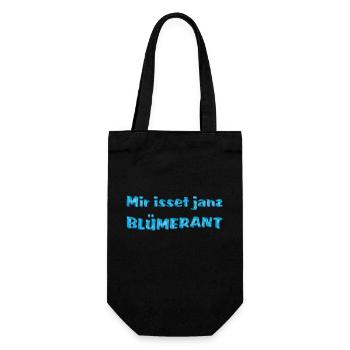 Mir isset janz blümerant - Geschenkbeutel für Flaschen - Schwarz - Vorne