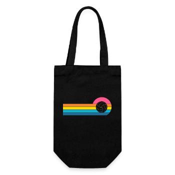 Volleyball - Geschenkbeutel für Flaschen - Schwarz - Vorne