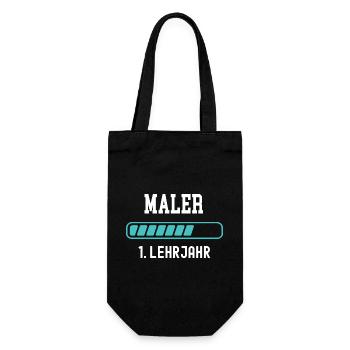 Maler Ausbildung 1 Lehrjahr 1. Ausbildungsjahr - Geschenkbeutel für Flaschen - Schwarz - Vorne