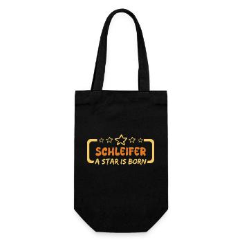 Schleifer als Held - Geschenkbeutel für Flaschen - Schwarz - Vorne