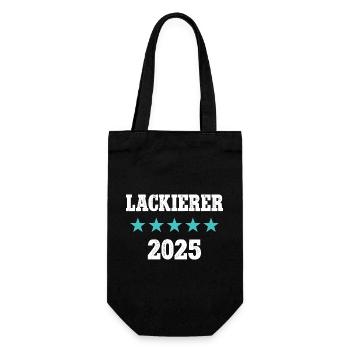 Lackierer 2025 Ausbildung Prüfung Meister Azubi - Geschenkbeutel für Flaschen - Schwarz - Vorne