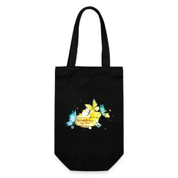 Papillons. Effets de chaque petite action - Sac à bouteille - noir - Devant